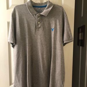 American Eagle gray classic fit polo